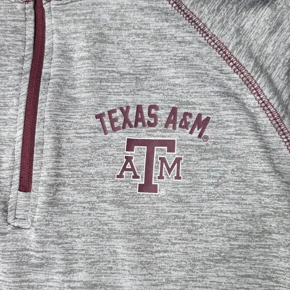Colosseum Texas A&M Aggies Womens Grey Athena Qtr Zip Pullover Size XL - Picture 2 of 8